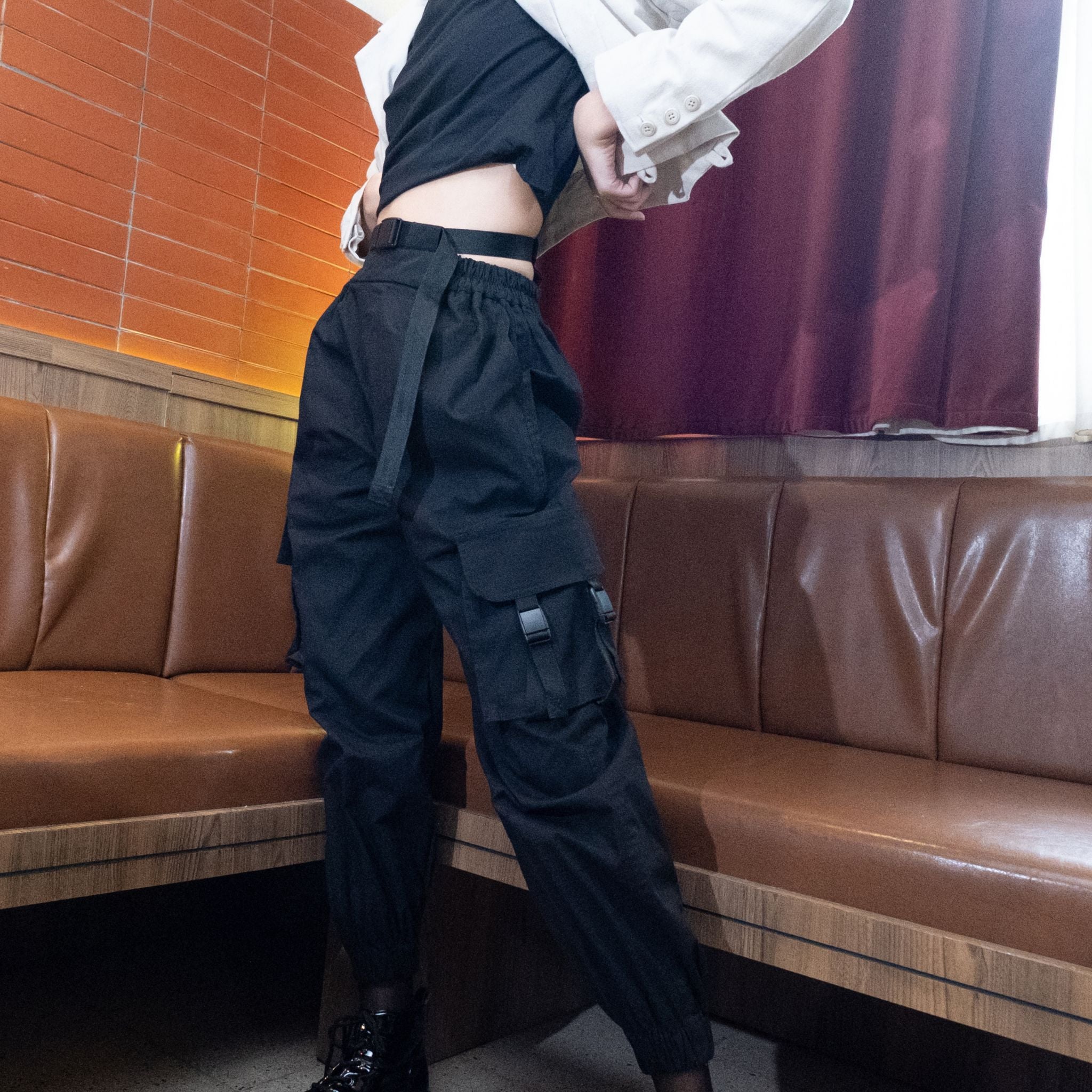 High Waist Belt Tactical Pants