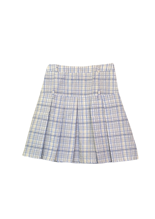 Plaid Pleats Midi Skirt