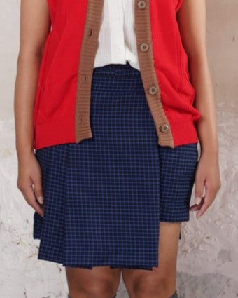 Layered Plaid Skort