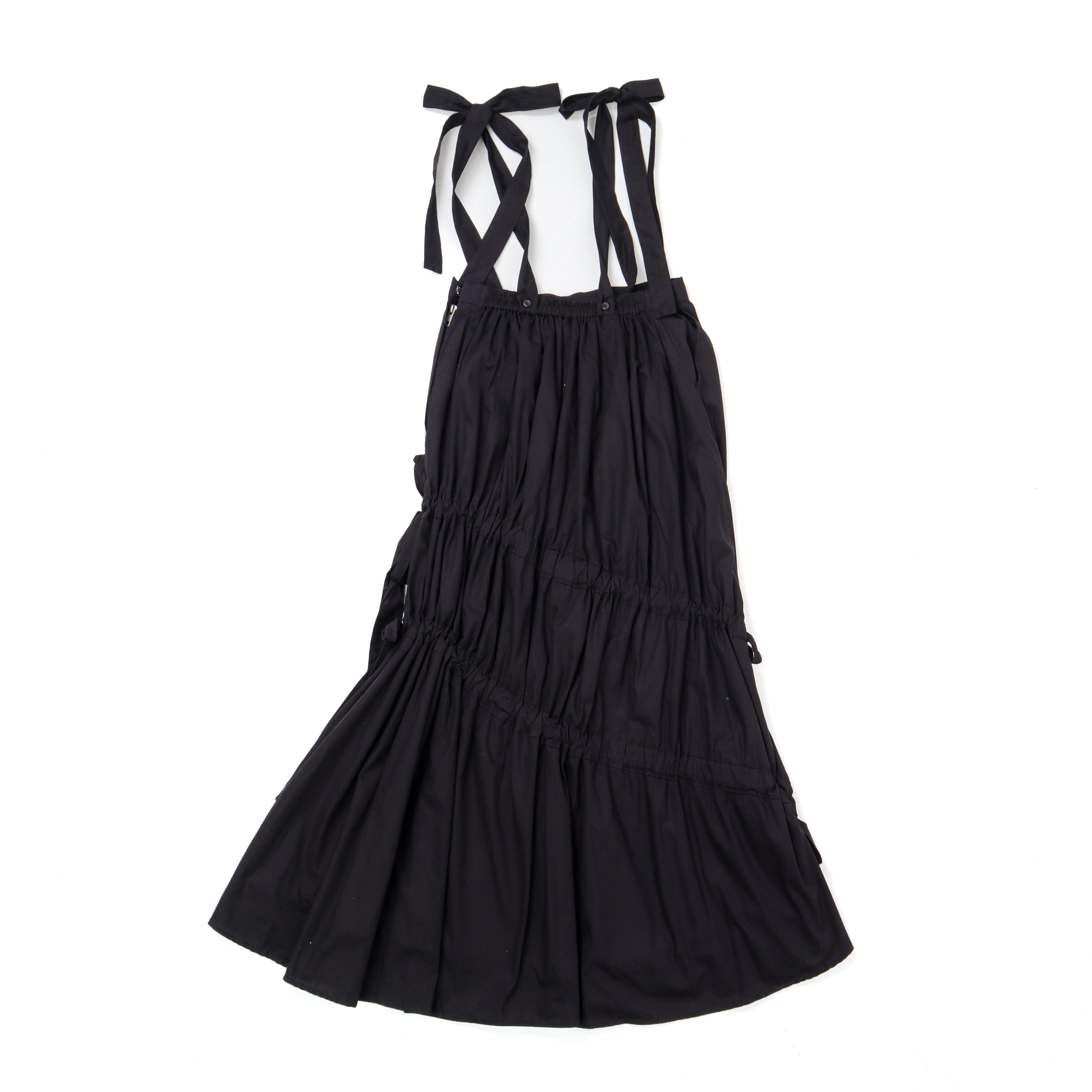 Drawstring Black Ribbon Skirt