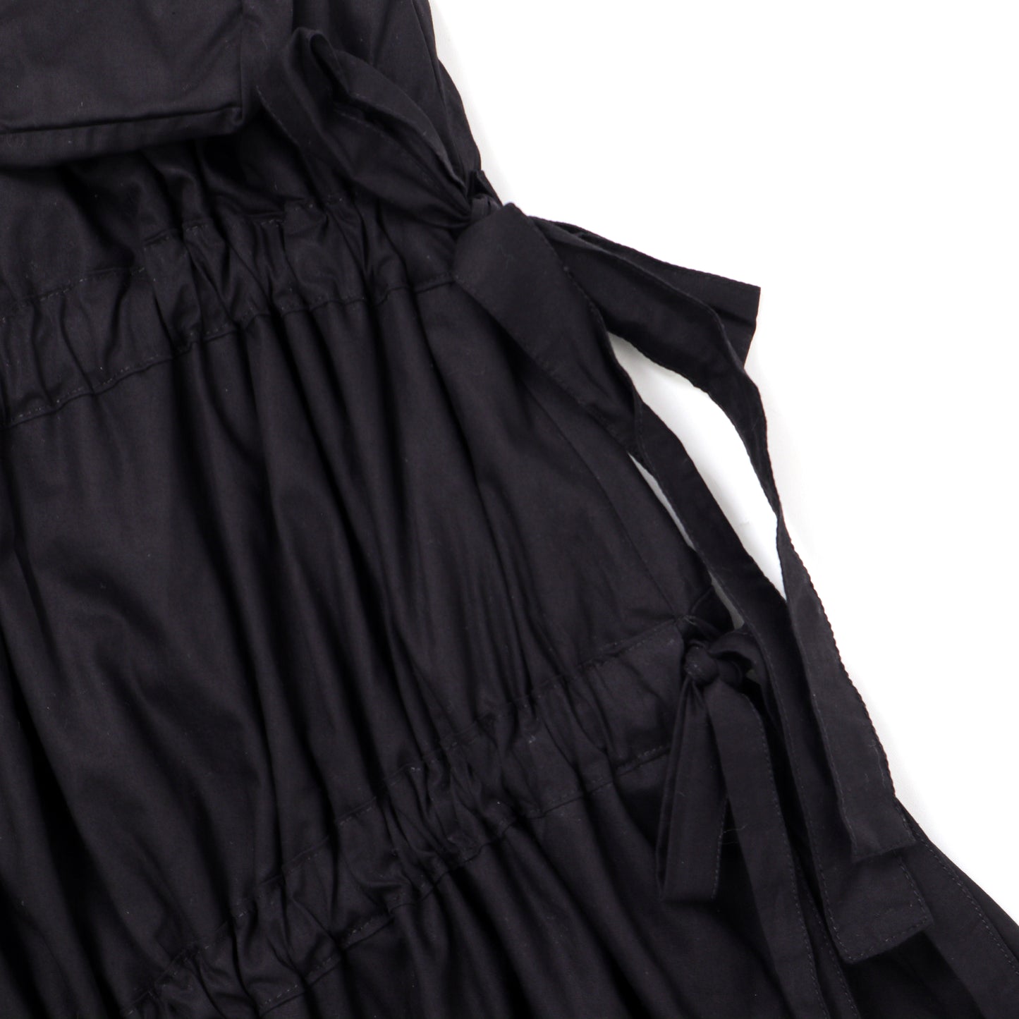 Drawstring Black Ribbon Skirt