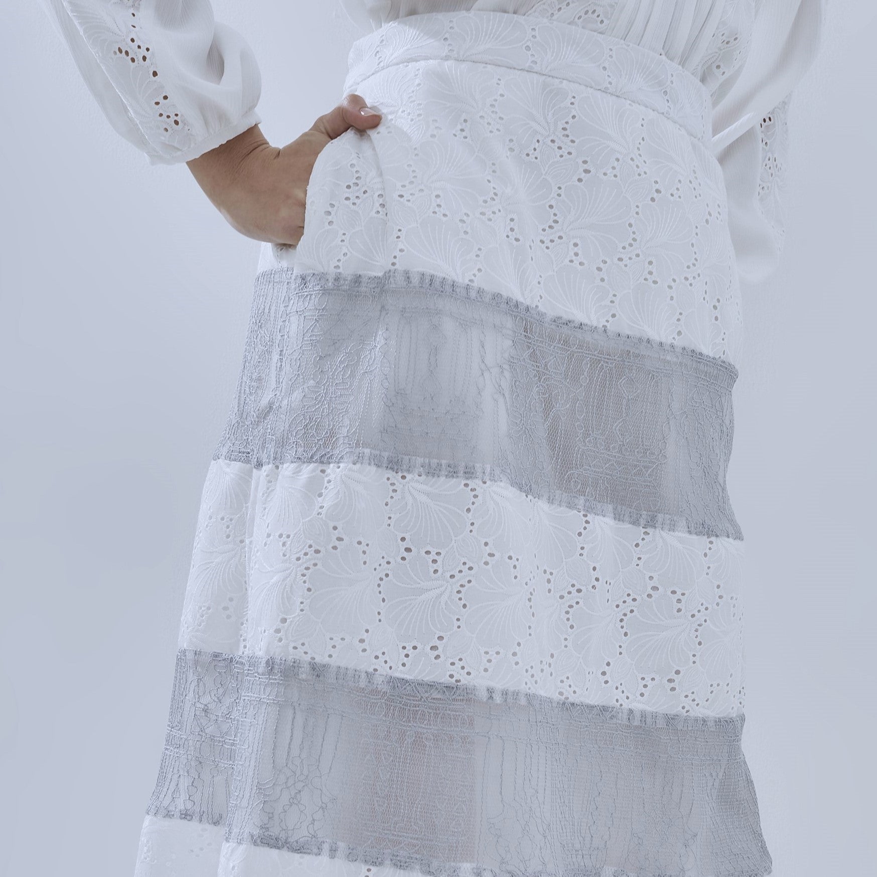 Ethereal Broderie Tiered Skirt