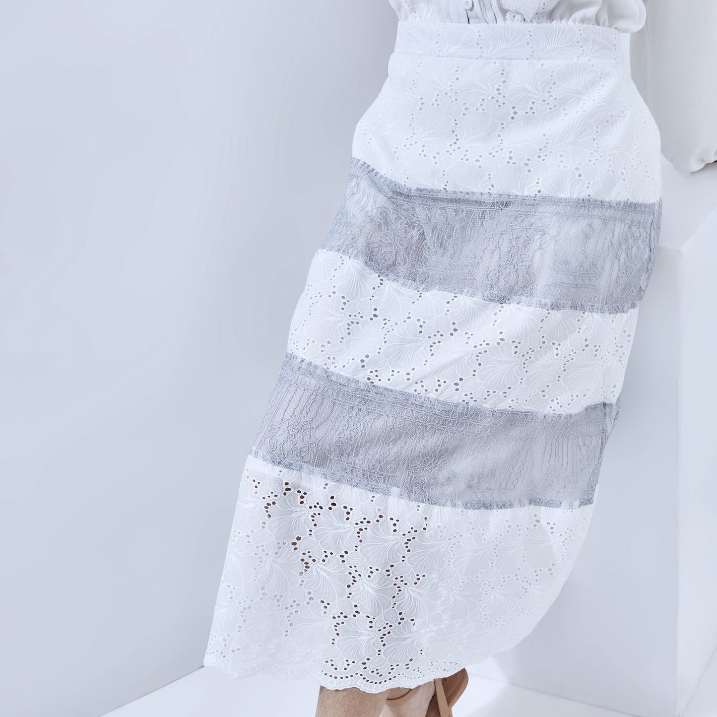 Ethereal Broderie Tiered Skirt