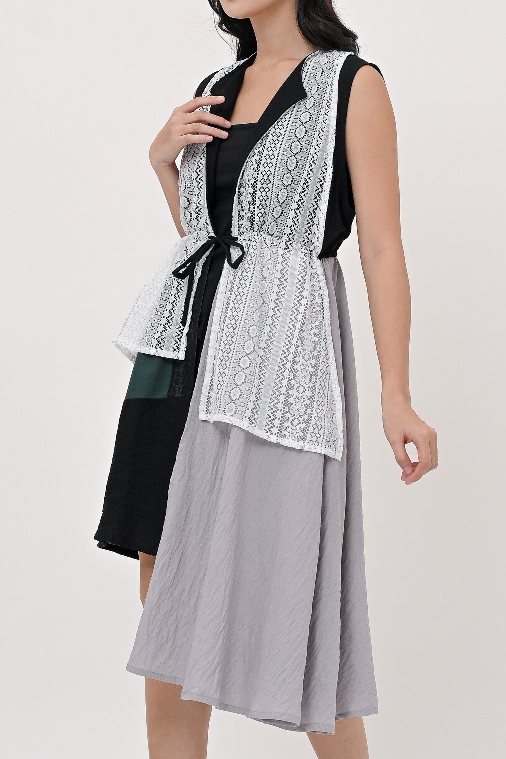 Enigma Lace Long Vest