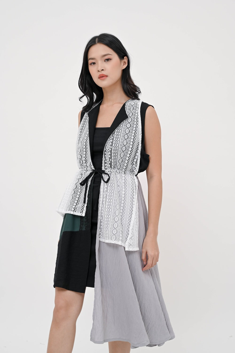 Enigma Lace Long Vest