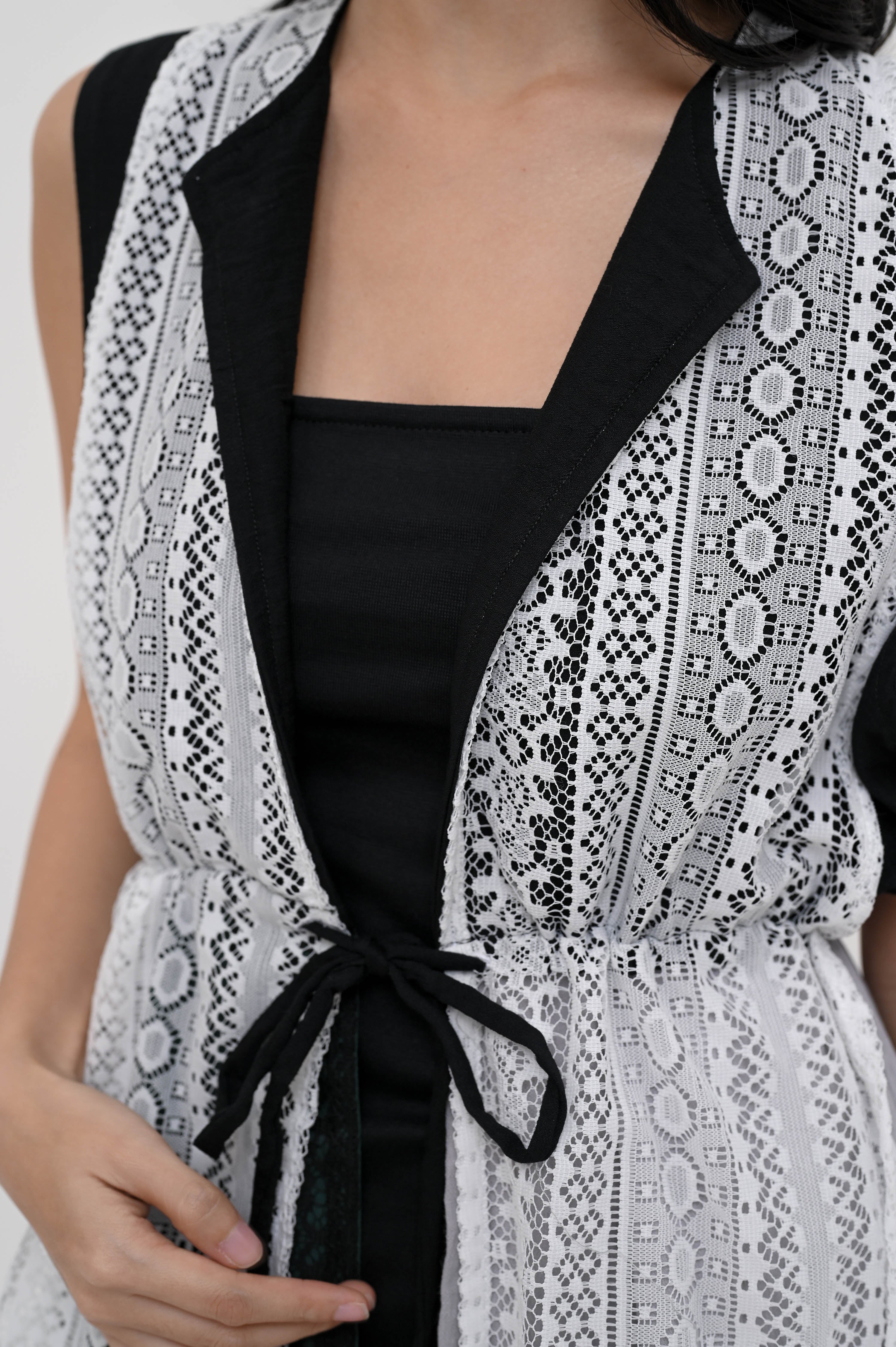 Enigma Lace Long Vest