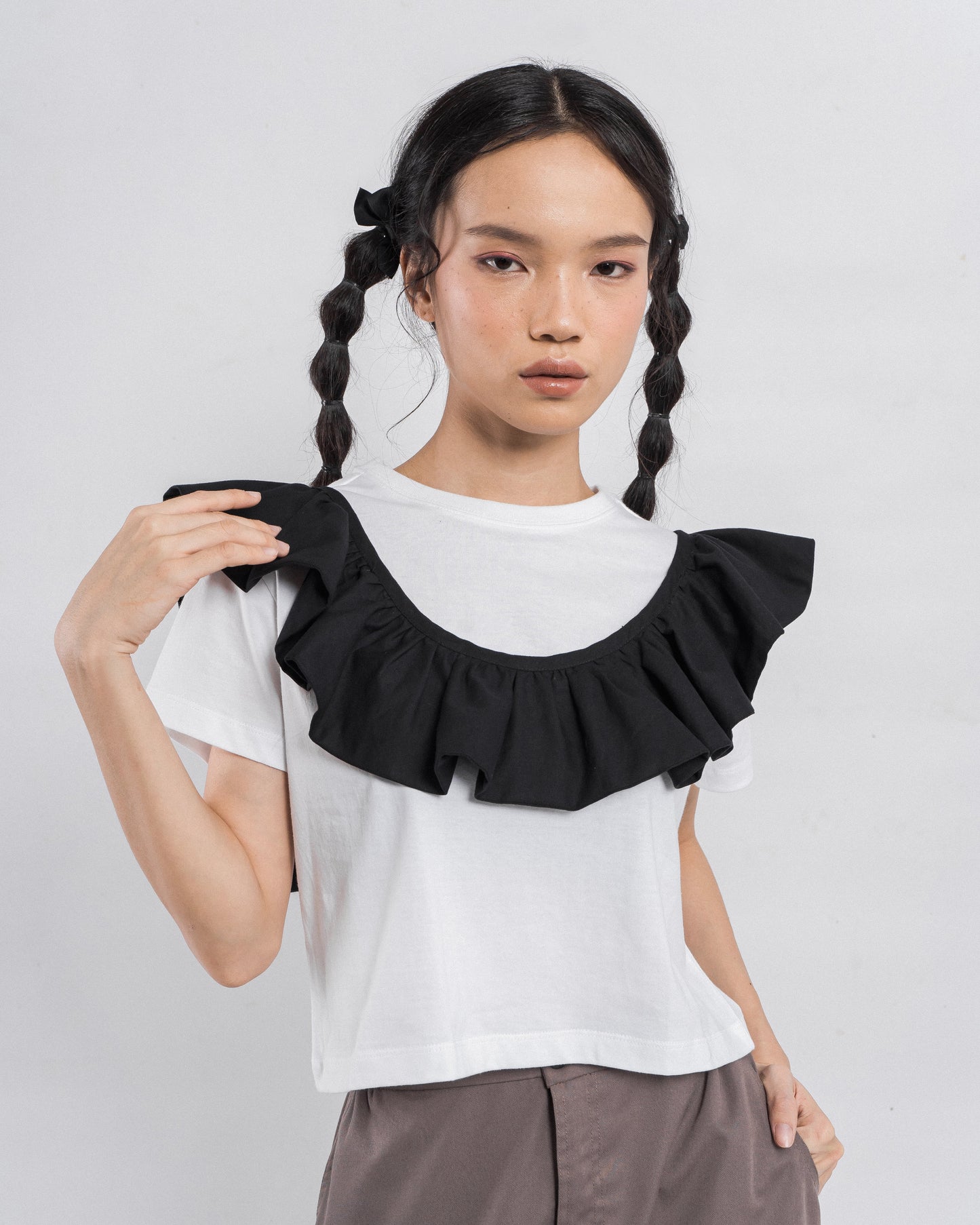 Fiery Flare Ruffle Bib